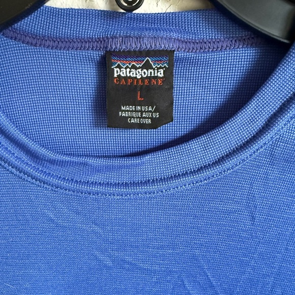 SOLD- Men’s L Blue Patagonia Capilene Gorpcore Lightweight Breathable Tee Shirt - Picture 2 of 4